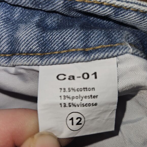 Womens 12 High Rise Relaxed Light Blue Jeans 30" Waist 13" Rise 32" Length NEW - Picture 4 of 10